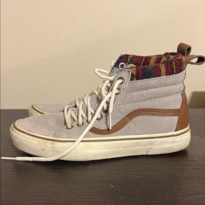 Vans Gray and Brown High-Top Sneakers
